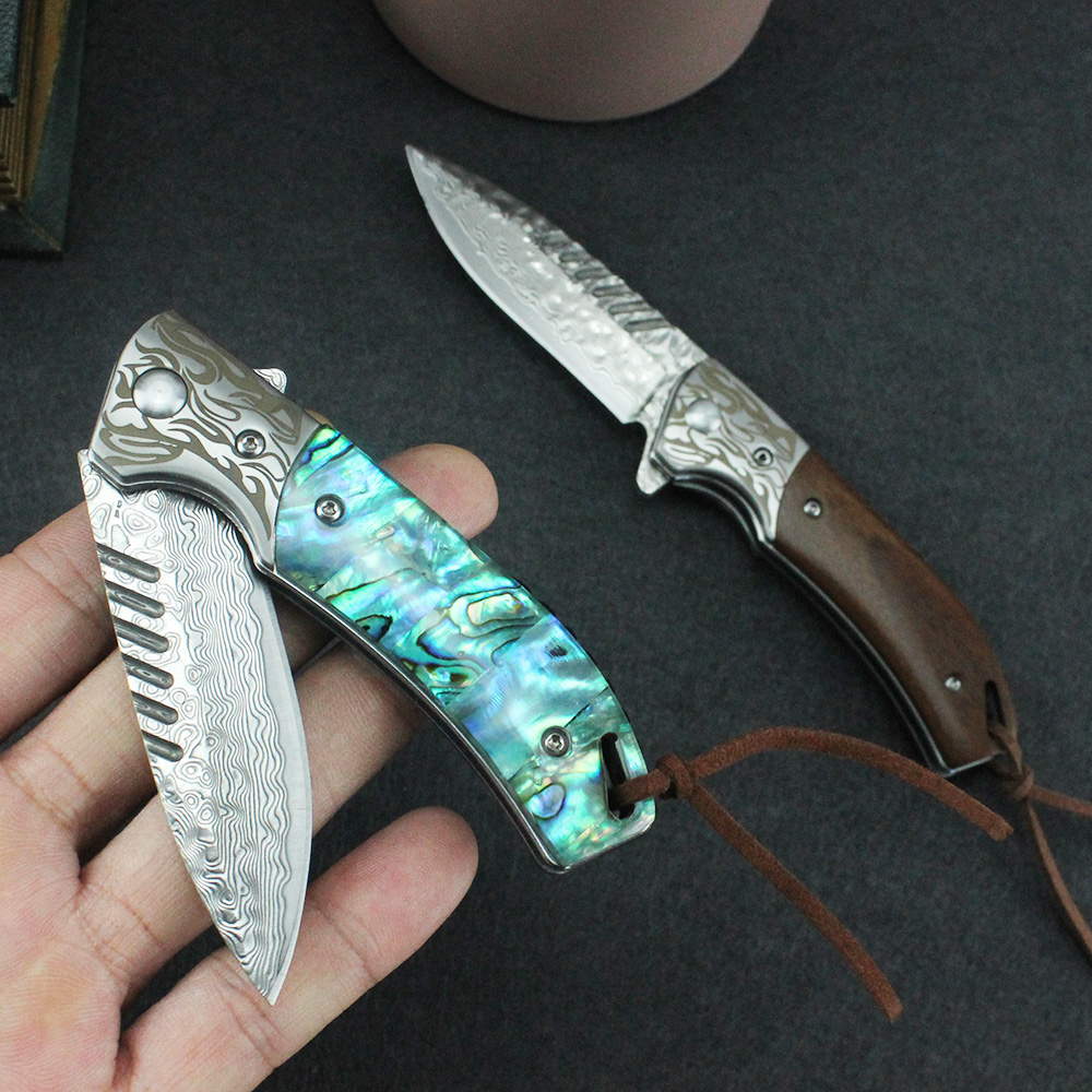 GT-DC376 Goods Immediately Damascus Tactical Knife Camping Knife for Folding Knife Tunafire