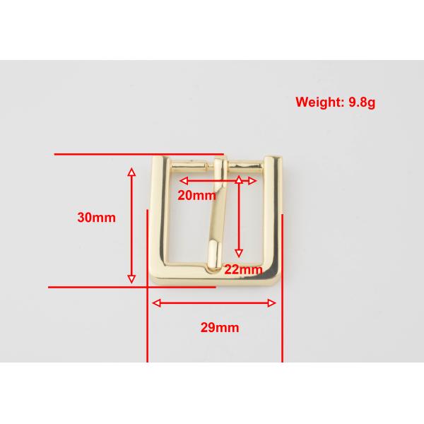 Casual Metal Belt Buckle Light Gold Color Plating Without Tarnish For Woman Belt
