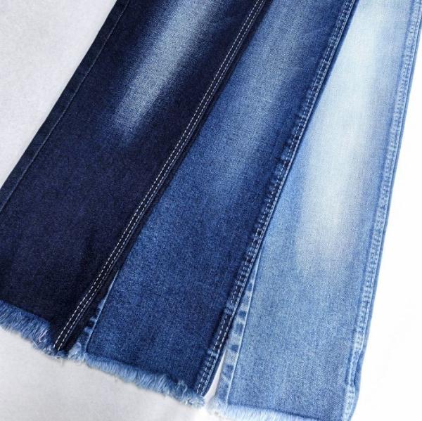Shrinkage Proof Cotton Spandex Denim Fabric  Tri Core Cotton Spandex Dark Blue 11oz
