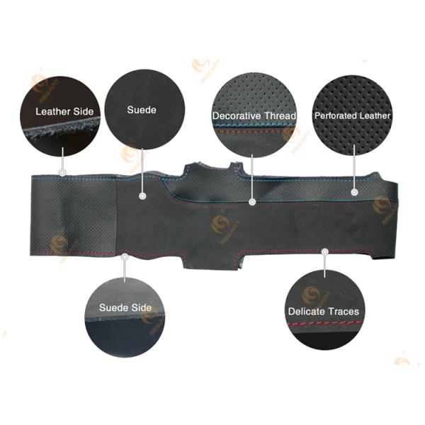 Black Perforated Leather Steering Wheel Cover for BMW E46 E39 330i 540i 525i 530i 330Ci M3 2001-2003