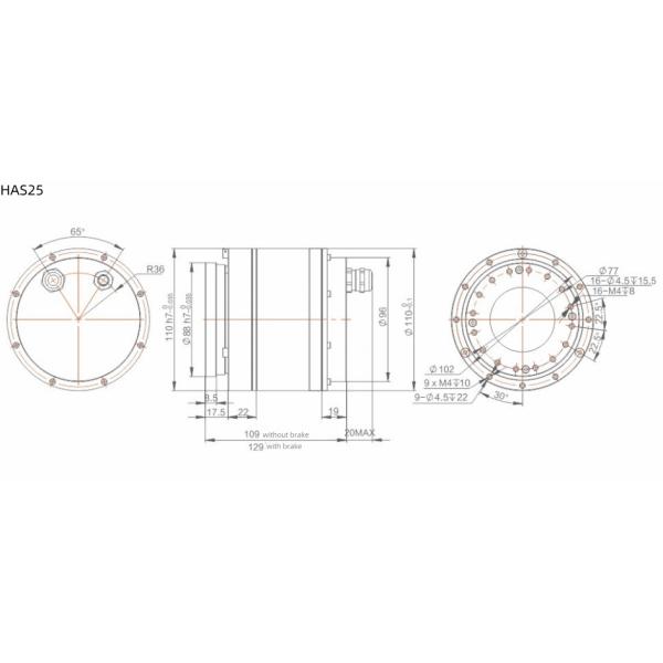 HAS Rotary Robot Joint Actuator Harmonic Drive Servo 220V 48V