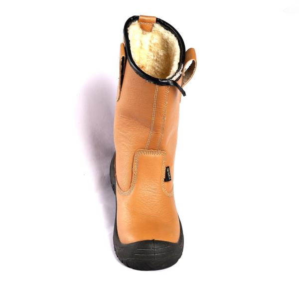 Shengjie Shock Proof Yellow Leather High Top Safety Boots Steel Toe Protection PU Steel Sole Safety Shoes (Шэньцзиэ), защищенная от ударов желтой кожи высокой верхней защитной обувью из стали