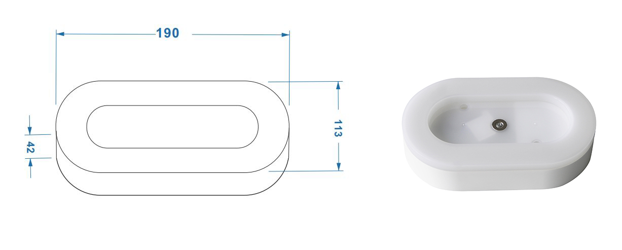 Поверхность SMD2835 11w установила овал приведенный крытое на открытом воздухе 800lm светильников IP65