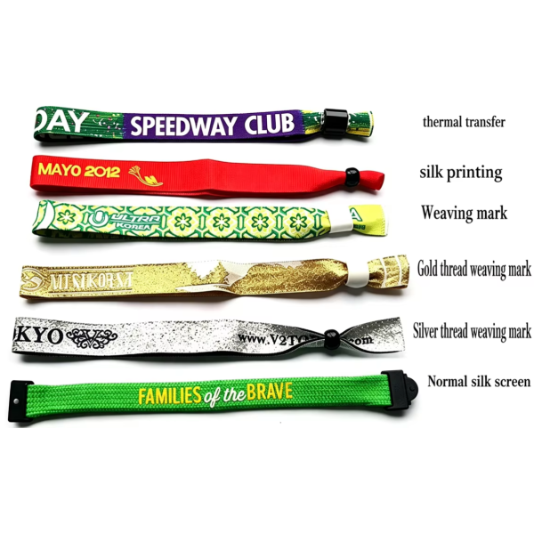 Programmable Custom QR NFC Tag 213 Textile Fabric RFID Wristbands Disposable Fabric Wrist Bands for Event Access Control