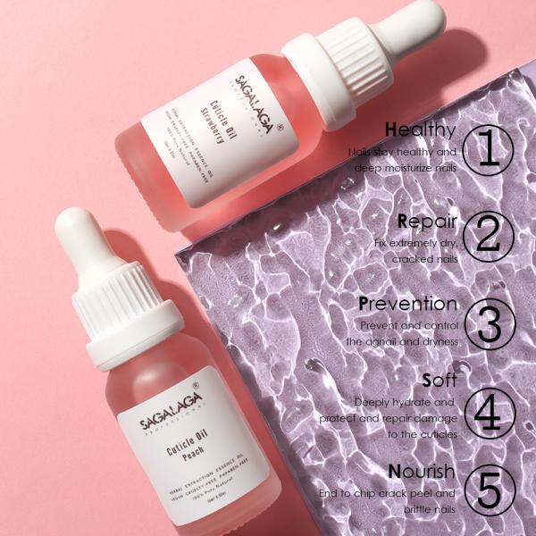 Hydrate les ongles huile de cuticule Bouteilles de 15 ml Logo personnalisé avec 13 parfums Fruit Parfum ongles organique huile de jojoba Vitamine E