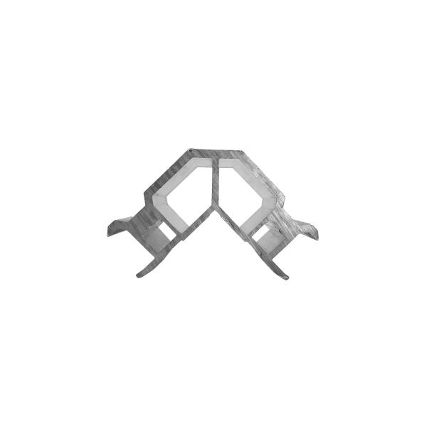 H10mm joint d'angle en aluminium pour porte d'entrée coulissante en verre trempé à double vitrage
