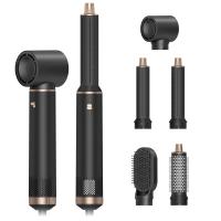 Multifonctionnel 5 en 1 ensemble de peigne à air chaud Styling Réduction du bruit Curling Technologie des ions négatifs de fer
