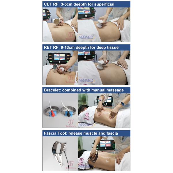 Машины для терапии с помощью сенсорного экрана Текар Успокоение от боли Машины для лечения коротких волн Диатермия