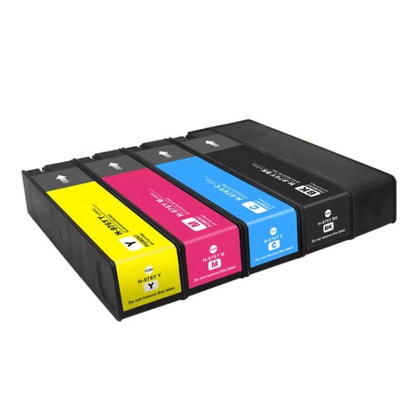 Betcolor 976Y Remanufactured for Cartridge Compatible HP 976Y CMY 250ml + BK 460ml Pigment Full Digital Printing Bulk Packaging