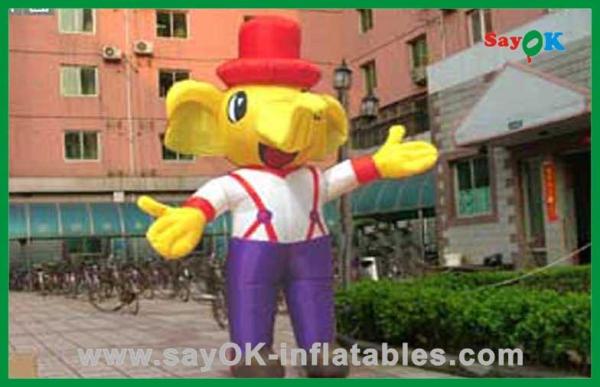 Personagens de banda desenhada infláveis do elefante bonito feito sob encomenda para decorações do feriado