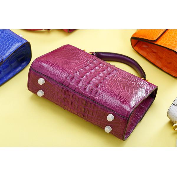 Genuine Alligator Skin Key Lock Closure Lady Small Handbag Authentic Crocodile Leather Women Flap Purse Shoulder Bag