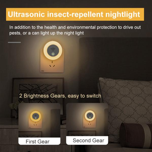 Hot Selling Electronic LED Lamp Night Light Pest Control, Home Indoor Plug In Mosquito Repellent Ultrasonic Pest Repelle