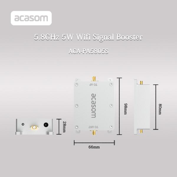 5w 5.8GHz Signal Booster Range Extender For 5.725-5.85GHz Frequency Range