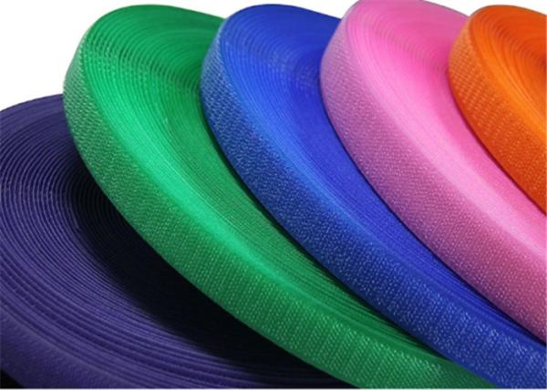 Accessories Nylon Velcro Fastening Tape / Colored Hook And Loop Velcro Rolls