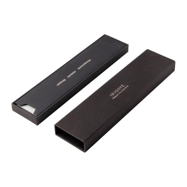 Black Art Paper Watch Packing Box Strap Shape Embossing