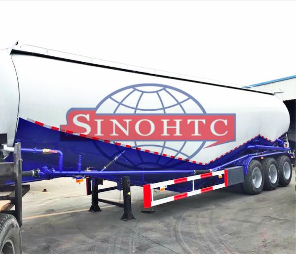 55 000 Liters Bulk Cement  Tank Semi Trailer Three Axles Leaf Spring Suspension