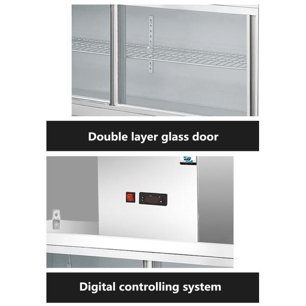 180W Stainless Steel Kitchen Fridge Freezer 140L Anticorrosive Wall Mounted