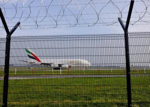 Height 2400mm Round Post Airport Security Fencing