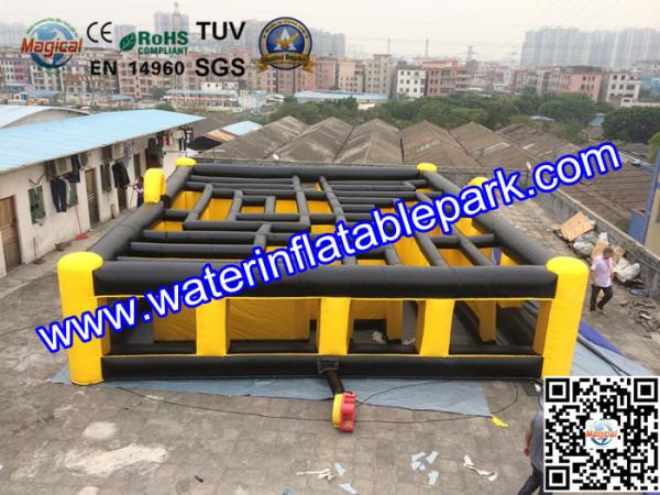 Laser Tag Inflatable Maze Hire / Inflatable Maze For Amusement Park