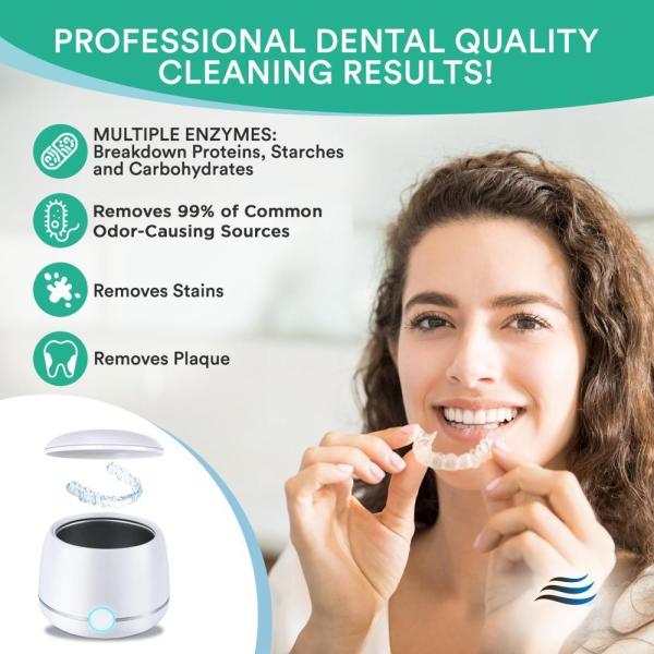 16 Oz Ultrasonic Retainer Cleaner Solution Concentrate Cleans Mouthguards Invisalign Mint