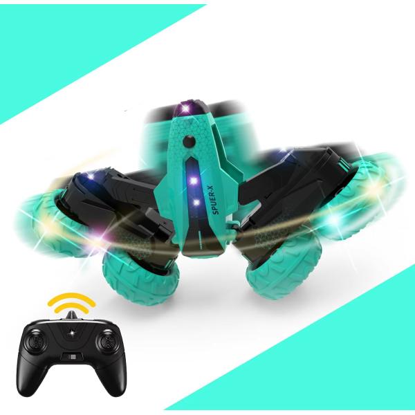 S-015 4wd 360 Degree Rotation Mini Rc Stunt Car 2.4ghz Remote Control Rc Car Electric Toy Rc Spray Roll Drift Car For Kids Gifts