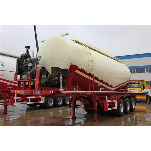 50 Ton 3 Axles Bulk Cement Tanker Trailer Dimension 13000mm * 3990mm * 2500mm