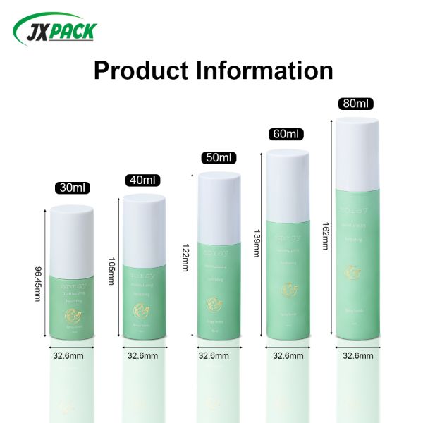 Botella de loción de plástico PET con superficie mate JXPACK con capacidad personalizable y tratamiento esmerilado para cosméticos