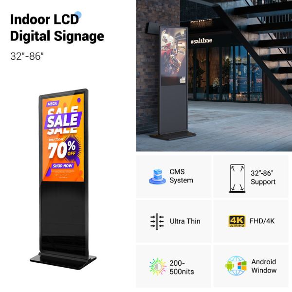 Android System Based Digital Signage with Infrared Touch Screen Providing Interactive Display Solutions and Enhanced User Engagement