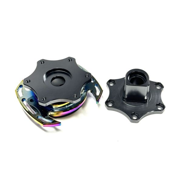 Deluxon Aluminum Billet Racing Steering Wheel Quick Releases Carbon Fiber