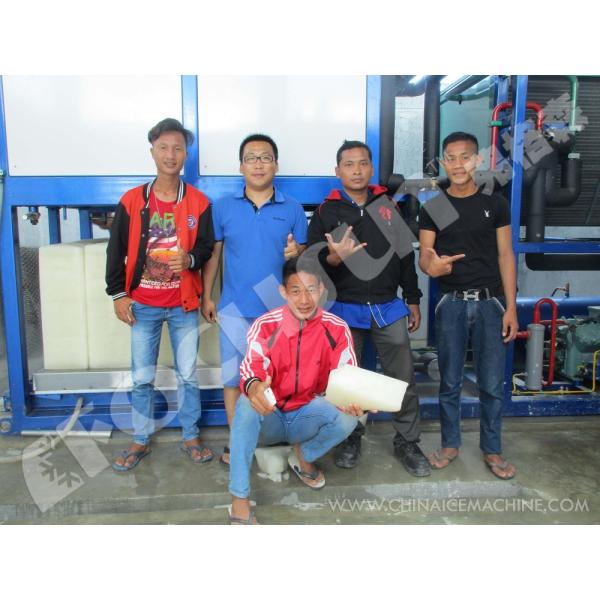 Planta de hielo de barra refrigerada por aire de 5 toneladas con tecnología avanzada 3500*1060*2200 mm