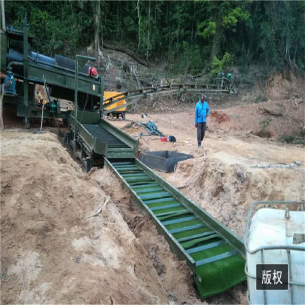 Gold Mining Sluice Box with 2kw Working Power 20mm Material Grain Size and 20 m3/h Capacity for Alluvial Gold Mining