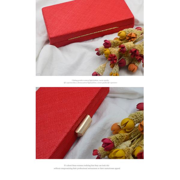 Handmade Rectangle Shape Evening Clutch Bags , Party Fashion Small Clutch Purse