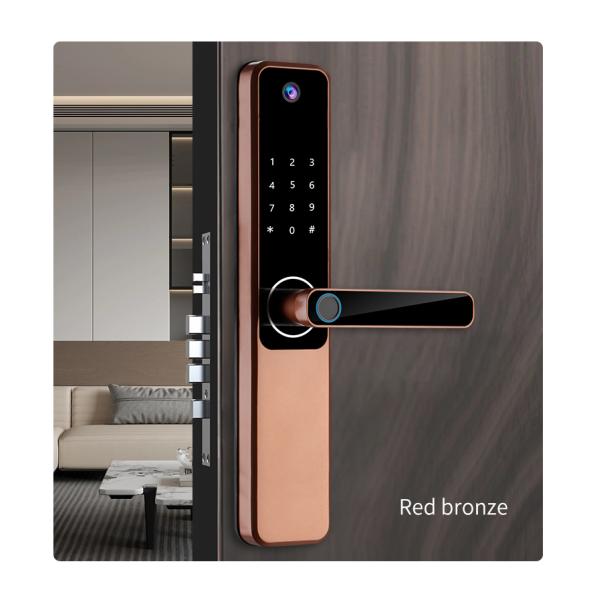 Алюминиевый Туя Умный замок отпечатков пальцев Черный Замок гостиничного номера Электронные дверные замки