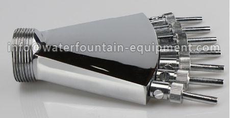 DN25 Fan Shape Garden Fountain Nozzle Adjustable 5m With Single Jet Line