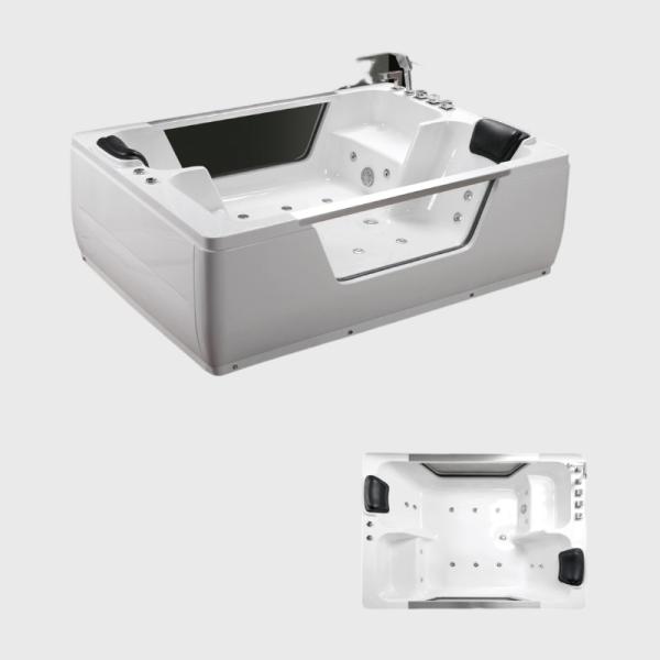Non Porous 2-3 Person Cold Plunge Freestanding Jetted Tub Whirlpool Jacuzzi Hot Tub Outdoor SPA
