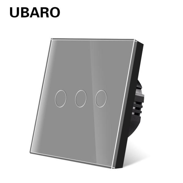 Home Single Fire Wire Touch Screen Light Switch Intégré 3 Gang Switch de lumière intelligente
