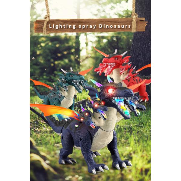 PVC Electric Dinosaur Toy for Children Age Range 0 to 24 Months Sound and Light Effects