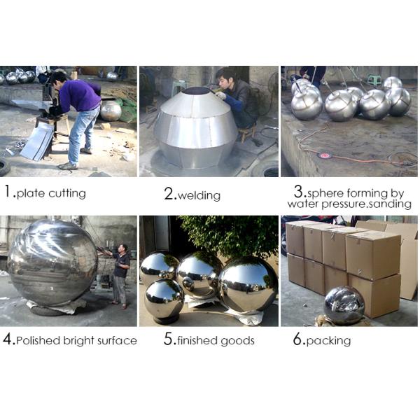 Полость сферы нержавеющей стали 300 рангов, неубедительное стальное отполированное зеркало фонтана сферы