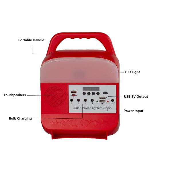 8000mah Solar Energy Lighting System Portable Solar Panel Kit