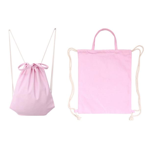 Custom printed logo solid color handhold backpack travel drawstring bag student backpack