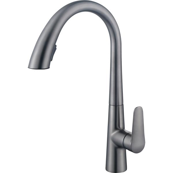 Barss Bright Black Single Handle Kitchen Faucet Pull Down Special Surface Treatment