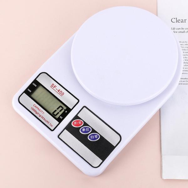 Báscula de cocina digital LCD precisa de 5 kg, escala electrónica de alimentos de alta precisión de 1 g para cocinar, hornear, pesar con batería