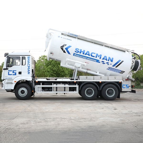 Shacman H3000 6x4 18M3 20M3 Sewage Suction Truck White 300Hp Euro 2 25T Dust Suction Truck