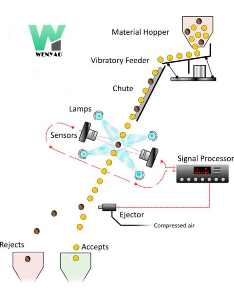 Rice Optical Sorting Machine Rice Color Sorter For Rice Mill