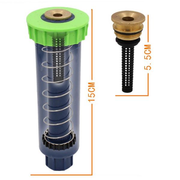 Black Height 150mm 1/2 Pop Up Sprinklers Lanscape Irrigation Brass nozzle