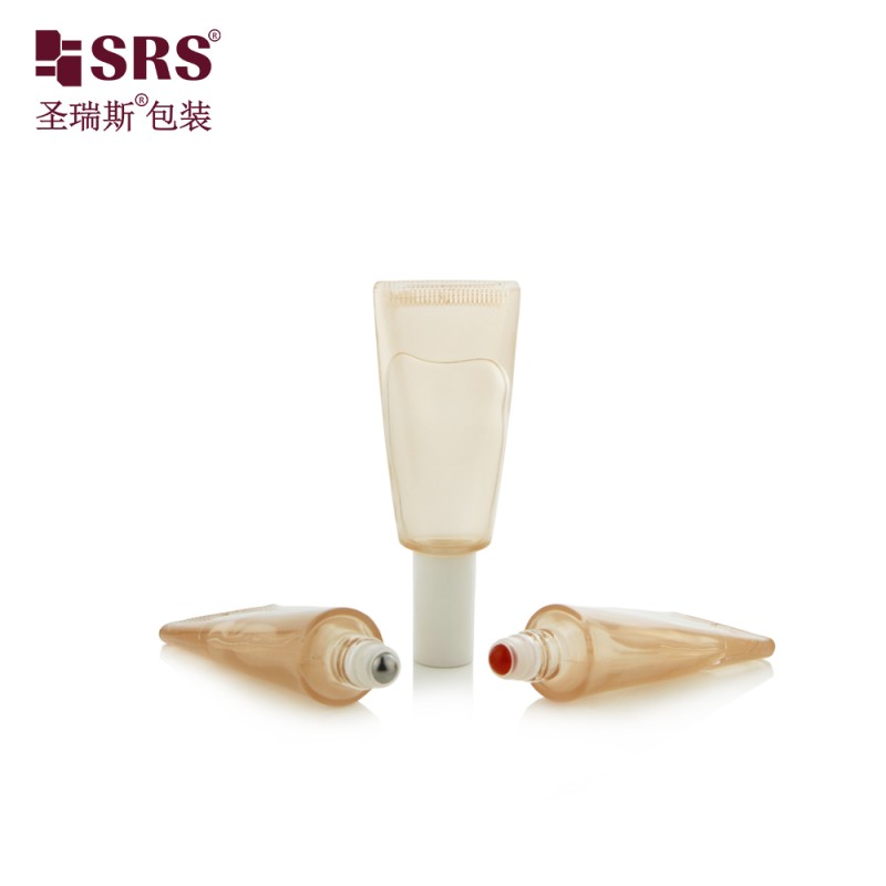 GB3 10ML Luxury Tube Unique Design Transparent Glass Painted Custom Color Roll On Steel Ball Bottle For Perfume Oil