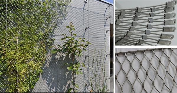 Stainless steel green facade