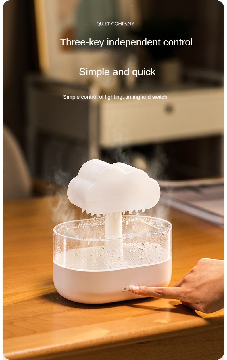 Customized Room Direct Sale Air Essential Oil Ultrasonic Rain Cloud Mushroom Raindrop Aroma Diffuser Humidifier