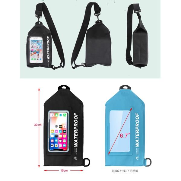 Mountaineering Outdoor Waterproof Bag , PVC Crossbody Bag For Riding