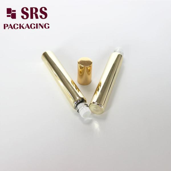 SRS cosmetic 10ml gold glass perfume bottle with glass roller ball